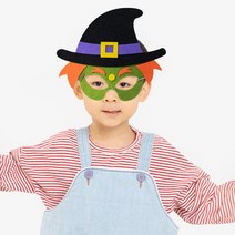 [문구티쳐] 민화샵 할로윈 부직포 가면만들기 펠트DIY키트 미술재료 아동 할로윈파티세트, 민화 할로윈 부직포*가면_박쥐