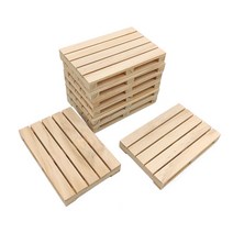나무 파레트 수제 DIY 미니 나무 팔레트 음료 1 개 코스터 꽃 냄비 찻잔 매트, 한개옵션0