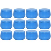 정리대 정리함 수납 화장품 메이크업 보관함 12 개 120ml 라운드 양초 항아리 여행 통 크림 밤 네일 캔들 용기 뷰티 정리 차 캔 미니 금속 상자, 옵션02 8oz(88x56mm), 옵션11 Bright-blue