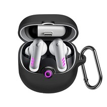 YipuVR Anker VR P10 이어버드의 Soundcore 케이스 커버 Anker VR P10 무선 게이밍 이어버드 야외 여행 커버 전용 케이스(블랙 실리), Black Sili