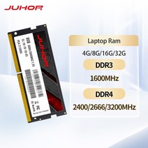 JUHOR DDR3 랩탑 램 4GB 8GB 16GB 32GB DDR4 2666MHz 3200MHz 1600MHz 랩탑메모리 노트북메모리, DDR4 32G 2666 1.2V