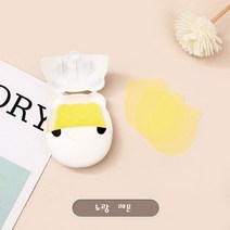 휴대용 일회용 종이비누 판다케이스, 레몬, 50개