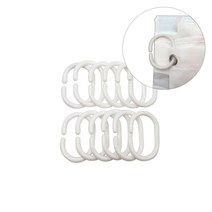 C형 플라스틱 커튼링 화이트 12개입, 상세페이지 참조