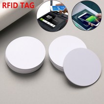 범용 Ntag 215 NFC 태그 미니 라운드 키 태그 키체인 샘플 순찰 RFID 전화 칩 전자 카드 5 개
