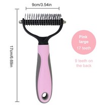 dog brush pet dog hair remover cat 빗 빗질 및 케어 브러시 헝클어진 긴 머리와 짧은 머리 곱슬 고양이 개 용품, 큰 분홍색