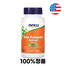 나우푸드 쏘팔메토 열매 Saw Palmetto 320mg 호박씨 오일 90캡슐