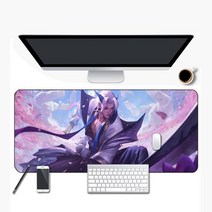 뉴타임즈 마우스 장패드 리그오브레전드 롤 LOL, 영혼의꽃 요네 + 900x400mm + 2mm