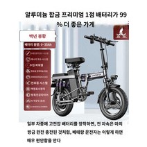 14인치 접이식 전기자전거 48V 480W, 피닉스 알루미늄 프리미엄 15A 60km 파나소닉 전심, 0Ah