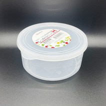 프리미엄 원형 밀폐용기 H 800ml 신선 보관 용량 눈금 표시 일제 다용도 수납함 냉장고 정리