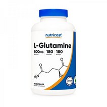 뉴트리코스트 Nutricost L-글루타민 800mg 180캡슐, 180 Count (Pack of 1)