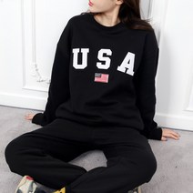 순이들 여성 USA 빅사이즈 기모 조거 트레이닝 세트