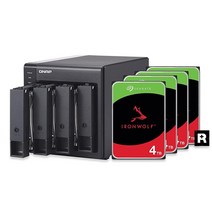 QNAP TR-004-44W-US 4베이 DAS USB 타입-C 12TB 저장 용량 사전 구성된 RAID 5 WD 레드 플러스 HDD 번들 112349, Seagate NAS Drives_4 Bay