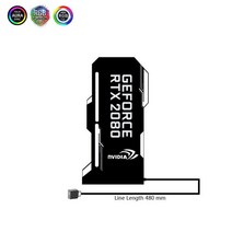 그래픽카드지지대 CPU 그래픽 카드 지원 + 5V/3 핀 아우라 동기 심포니 # N/RTX 2080/3080 Ti LED 발광 램, 01 ARGB 2080_01 Options