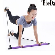 빼다 올인원 전신운동 텐션바 BBEDA1 전신 스쿼트 튜빙밴드 멀티 짐스틱 필라테스봉, 블랙