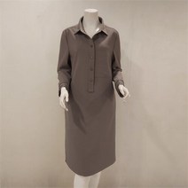 최복호 NC05 셔츠형 오버핏 단색 원피스 a211 3002 07