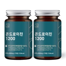 자연바름 관절엔 콘드로이친 1200 상어 연골 분말 가루 정, 70정 x 2개