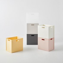 한샘 폴리 큐브 수납 리빙 바스켓 시리즈 1P, 바나나, 1개