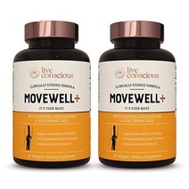 필수지방산 Joint Health Supplement - MoveWell Plus by LiveWell | Antarctic Krill Oil Natural Astaxanthin, Boosted Joint Support, 30 Count (Pack of 2)