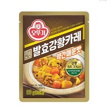 [메가마트]오뚜기 백세 발효강황카레 약간매운 80g, 1개