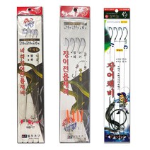 금호조침 월척조구 바다 민물 장어 메기 낚시 바늘 채비 세트 KS-294 WB-16 17, WB-17바다장어채비4본