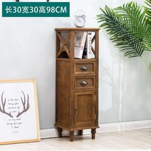 컨트리 인테리어 집게 미국 실목 서랍식 수납장 다층 코너장, C14-30x30붉은화이트 중간사이즈, T01-통