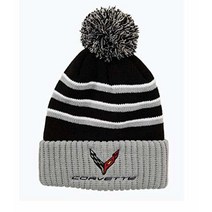 11AMJC8 Corvette 넥스트 제너레이션 비니 폼폼 포함 (블랙), 검은색