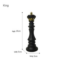 조각상 정원조각상 조형물 정원장식품 1 pc 체스 동상 blackamp white6.2quot tall resin 큰 게임 그림 조각 홈 오피스 연구 장식 조각 장식, 07