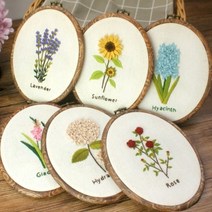 101도 프랑스자수 후프액자 플라워 패키지 6종 히아신스, 단품