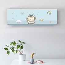 올 인클루시브 에어컨 커버 먼지 매달려 Midea Gree 천 걸이 기계 범용 2022 new, 5 고양이 고양이 우주 비행사