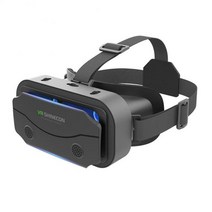 vr영상기기 가상 현실 3D VR 헤드셋 스마트 안경 헬멧 스마트폰용 휴대폰 모바일 7 인치 렌즈 컨트롤러, 01 black