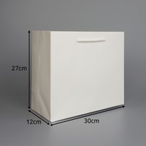 무지 쇼핑백 (소 중 대 사이즈) 선물용 코팅 쇼핑백 화이트 블랙 쇼핑백 종이가방, 흰색 가로 3호(5장)SBF83