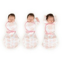 SwaddleDesigns 신생아용 6방향 옴니 스와들 색 랩 & 암 업 슬리브 & 장갑 커프스 쉬운 포대기 전환 남아 & 여아를 위한 더 나은 수면 헤더 그레이, Heavenly Floral