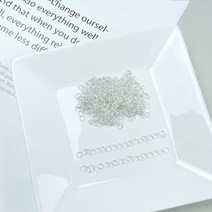 헤세드 DIY)6.5cm 미니체인 악세사리 연결체인 부자재 (약50개), 화이트실버