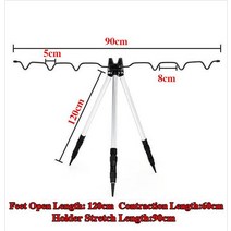 샌드폴 받침대 낚시거치대 원투 민물낚시 삼각대 ghotda 알루미늄 합금 텔레스코픽, 60CM