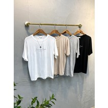 럭키567 / 1+1 텐셀레이온 찰랑찰랑 레터링 반팔티셔츠