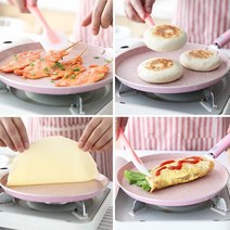 조리 도구 실리콘 아침 식사 케이크 냄비 10/8 인치 피자 접시 계란 후라이 스틱 베이킹 오믈렛 팬 일본식, 02 10inch 28cm