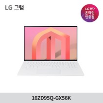 LG전자 그램 16ZD95Q-GX56K 40.6cm 대화면 초고해상도 노트북, Win11 Home FPP, 16GB, 512GB, 코어i5, 화이트