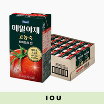 매일야채 고농축 토마토의힘 토마토 주스 125ml 24팩, 매일야채 토마토주스 토마토의힘 125ml 24개