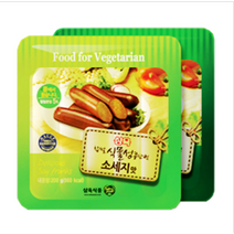 삼육 식물성콩단백 소세지맛 구프랑소세지 비건 대체육 콩고기햄 200g, 검은콩