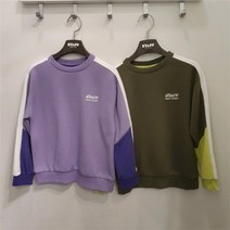 셀러허브 1 스탭키즈 NC15 플레이 배색블럭 맨투맨 SIMS22S01