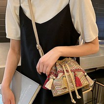 복주머니 가방 인디언가방 공항패션가방 김나영 려원 데일리가방 여성크로스백 나영 데일리룩가방