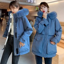 뉴욕멋쟁이 로이브 여성 패딩점퍼 후드털 탈부착