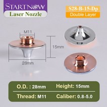 용접노즐 용품 Startnow HANS 레이저 커팅 노즐 Precitec Raytools WSX CNC 기계 부품 HSG 파이버 커터 용 크롬 도금 111465, 2.5_S28-B-15-Dp