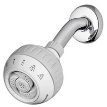 Waterpik 오리지널 마사지 샤워 헤드 마사지 스프레이 및 6가지 모드 DIY 쉬운 설치 1.8GPM 화이트 SM-621E 워터픽