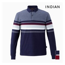 인디안 스트라이프 패턴 카라티셔츠 MITALVW9421