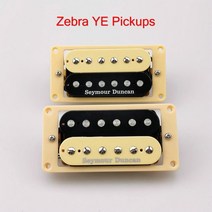 알티에리 가방 5현 베이스 전기 기타 픽업 험버커 배선 하네스 포함 4C 2V1T 세트, 9.Zebra YE Pickups