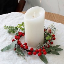 DJ 197캔들링 리스 유카리 열매 1P 크리스마스 장식.리빙톡톡, 실버