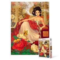 일음쇼핑^^m500피스 직소퍼즐 - 목단화여인 종이 그림 선물 만들기 선물용 작품용 액자용 멋진사진 키덜트용 어른용일medi^^, ab^^선택없는