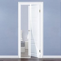 방충망틀제작 폴딩도어방충망 방충망시공 자기 도어 창 스크린 여름 안티 모기 곤충 파리 버그 자동 폐쇄 주방 침실 에어컨 룸 커튼, 하얀, 120x210cm