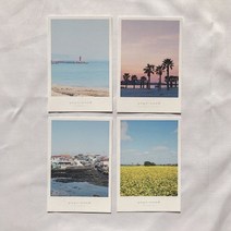 메리필름 제주도 폴라로이드 여행 엽서 set (4장) 기념카드 폴라, 단품